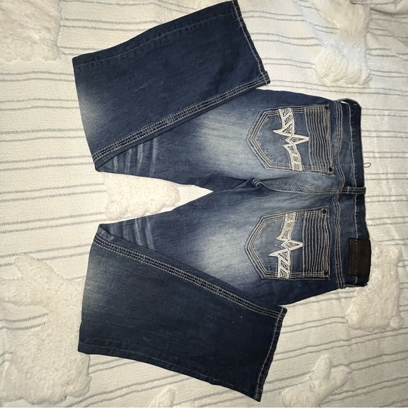 Affliction Dark Blue Denim Jeans - Picture 9 of 13